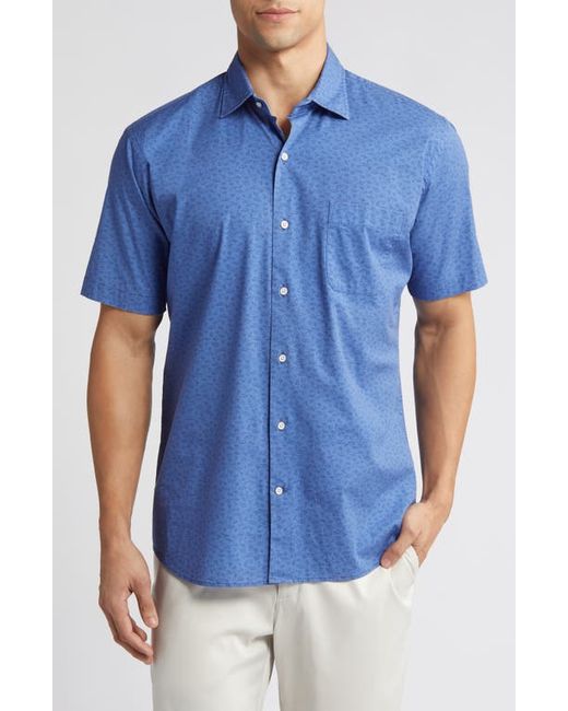 Peter Millar Shorebird Stretch Short Sleeve Button-Up Shirt
