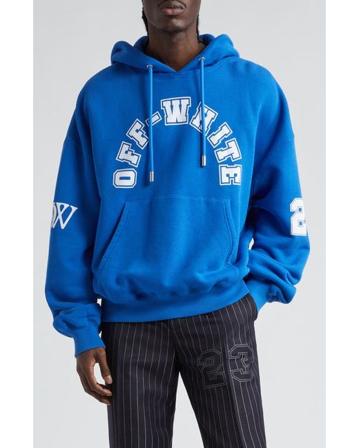 Off-White Oversize Football Logo Graphic Hoodie