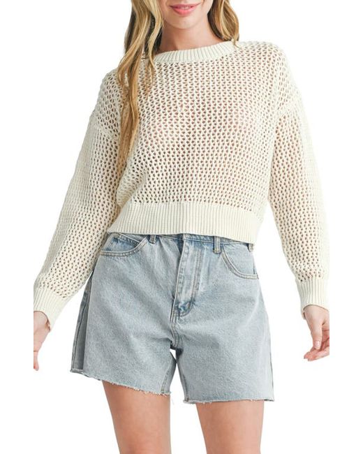 All In Favor Open Stitch Cotton Sweater