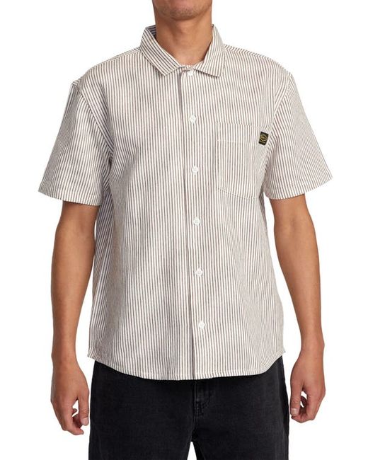 Rvca Dayshift Stripe II Short Sleeve Button-Up Shirt