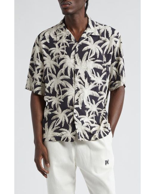 Palm Angels Palm Print Camp Shirt