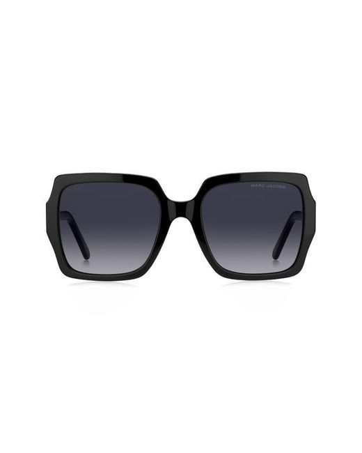 Marc Jacobs 55mm Gradient Square Sunglasses Black/Grey Shaded