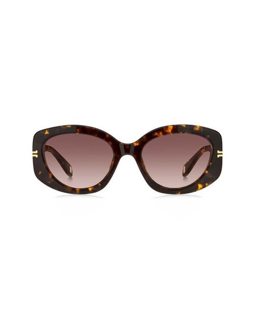 Marc Jacobs 56mm Gradient Rectangular Sunglasses Havana
