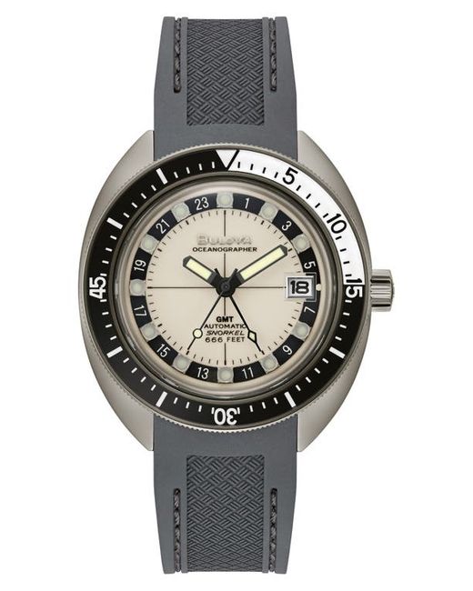 Bulova Oceanographer Automatic Silicone Strap Watch 41mm
