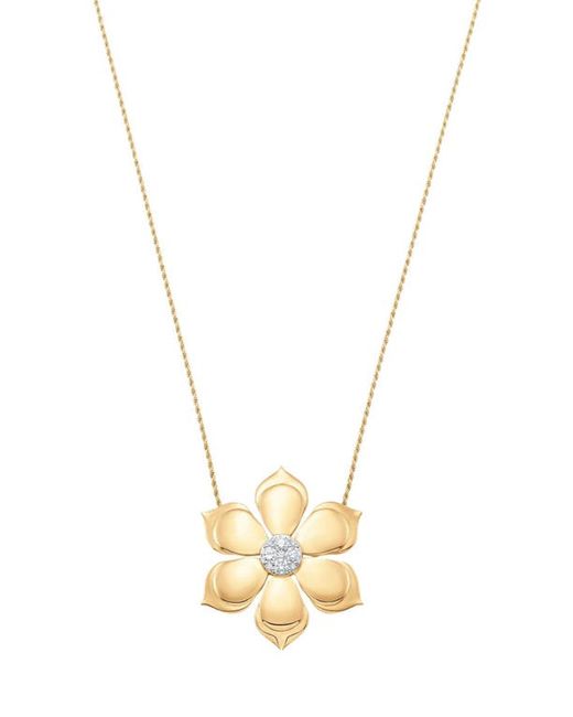 Sara Weinstock Lierre Diamond Flower Pendant Necklace Gold/Diamond