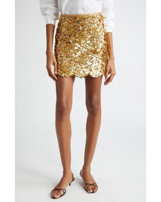 Michael Kors Collection Paillette Embellished Lace Mini Skirt