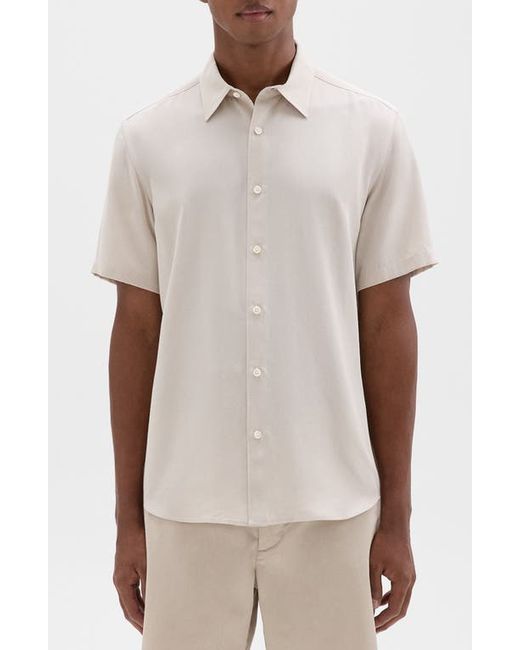 Theory Irving Short Sleeve Lyocell Button-Up Shirt