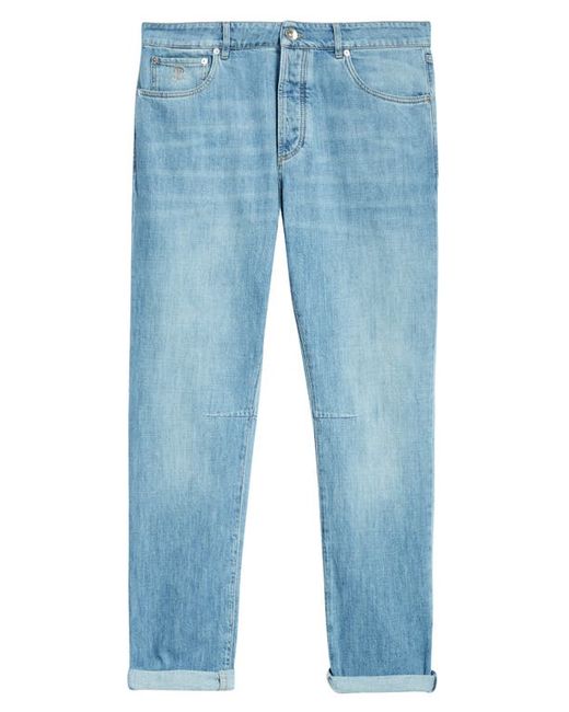 Brunello Cucinelli Leisure Fit Tapered Leg Button Fly Jeans