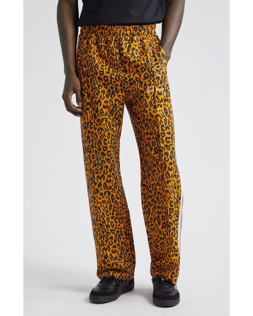 Palm Angels Cheetah Print Linen Cotton Track Pants