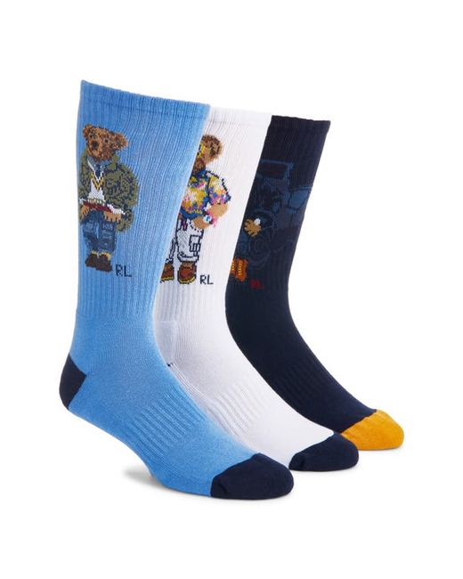 Polo Ralph Lauren Assorted 3-Pack Polo Bears Crew Socks