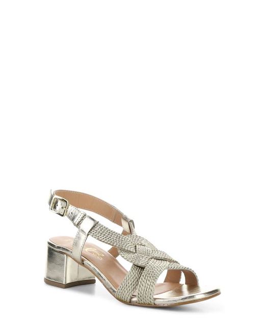 Bos. & Co. Bos. Co. Block Heel Slingback Sandal Gold Leather/Rope