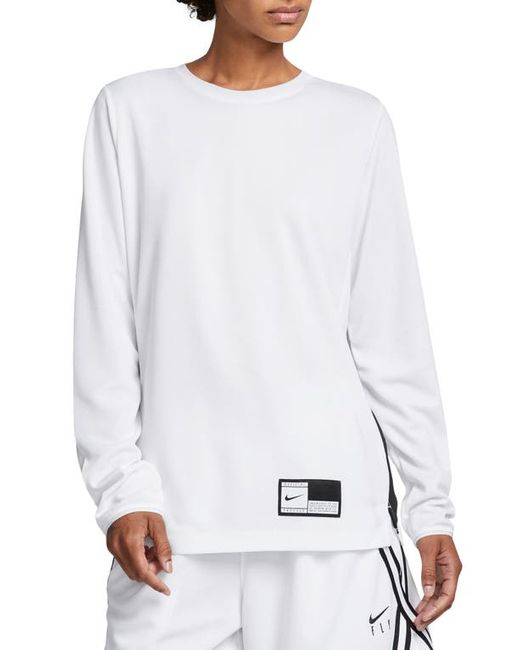 Nike Dri-FIT Long Sleeve Mesh Basketball T-Shirt Black/Black