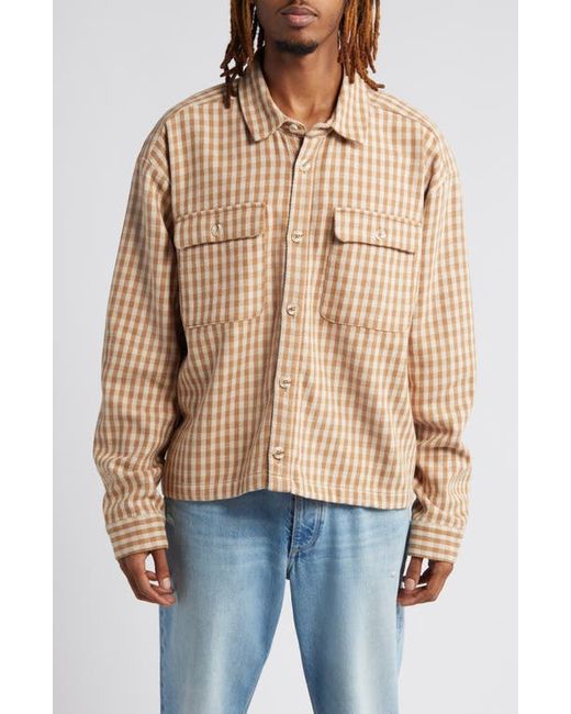 Elwood Oversize Crop Cotton Button-Up Shirt
