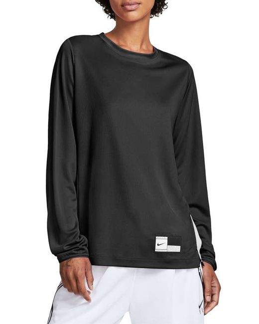 Nike Dri-FIT Long Sleeve Mesh Basketball T-Shirt Black