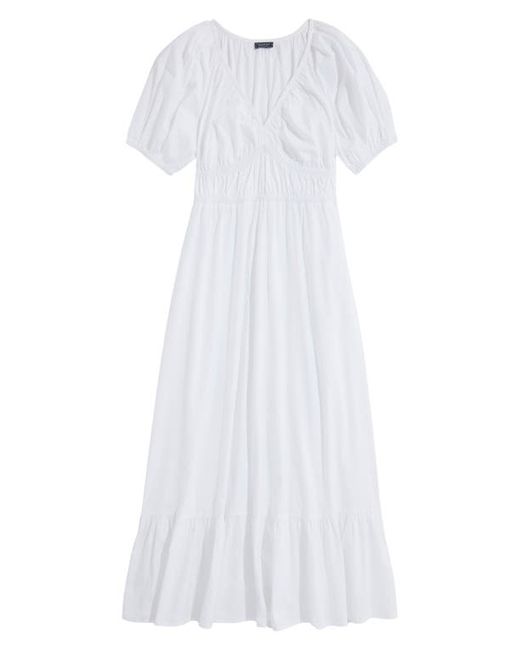 Vineyard Vines Marina Puff Sleeve Stretch Cotton Poplin Dress