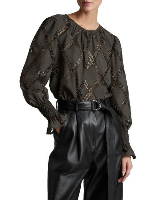 Other Stories Lace Trim Top