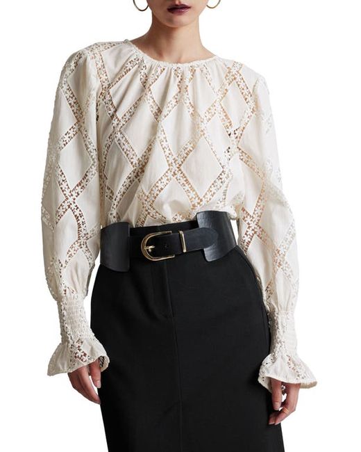 Other Stories Lace Trim Top