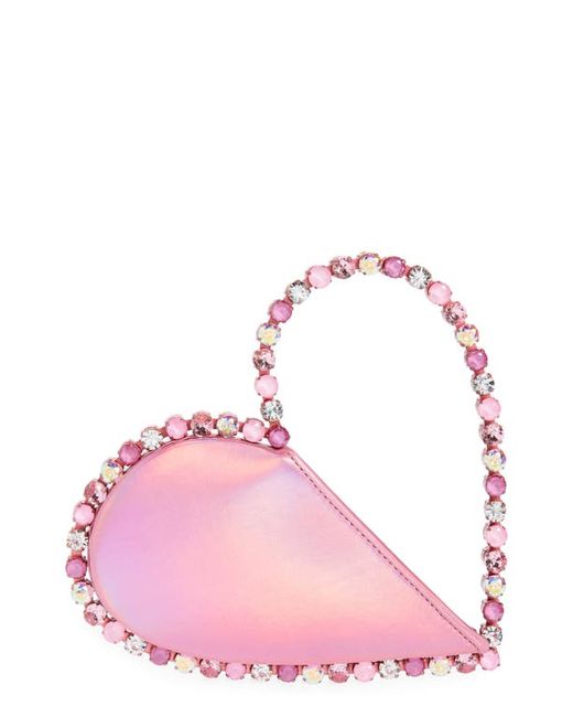 L’alingi Lalingi Love Heart Hologram Leather Crystal Top Handle Bag