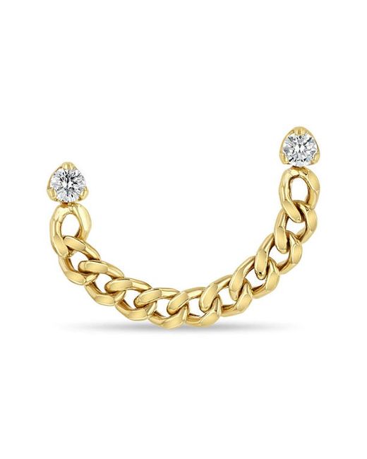 Zoe Chicco 14K Gold Diamond Curb Chain Earring