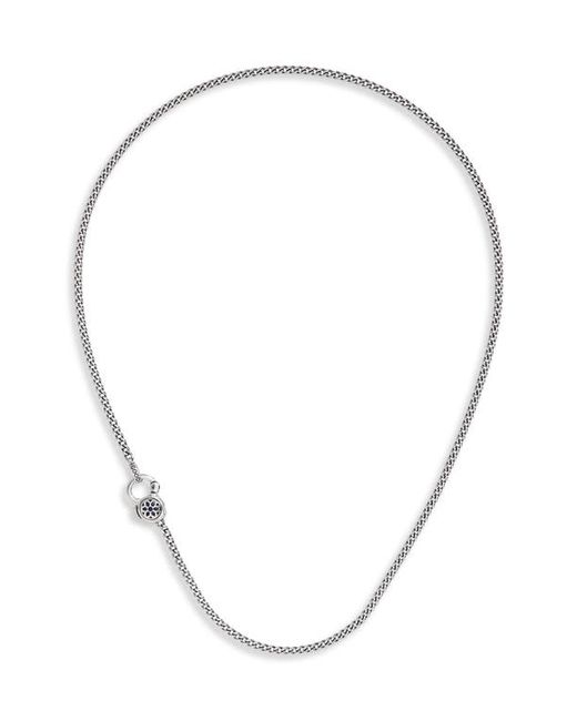 Good Art Hlywd Sapphire Rosette 4A Curb Chain Necklace