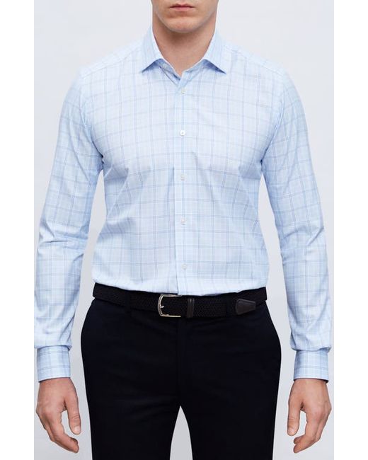 Emanuel Berg Prince of Wales Check Cotton Twill Button-Up Shirt