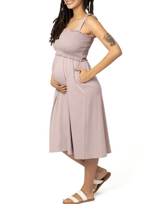 Kindred Bravely Sienna Smocked Midi Maternity/Nursing Dress