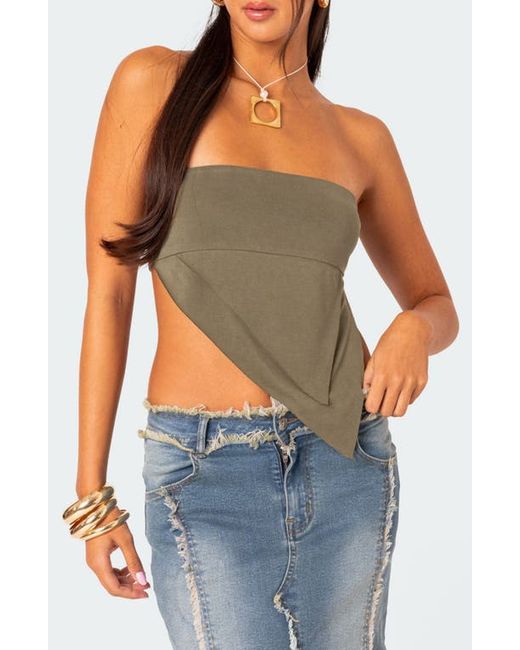 Edikted Patterson Layered Triangle Strapless Top