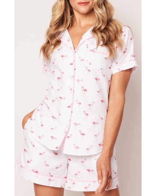 Petite Plume Flamingos Short Cotton Pajamas