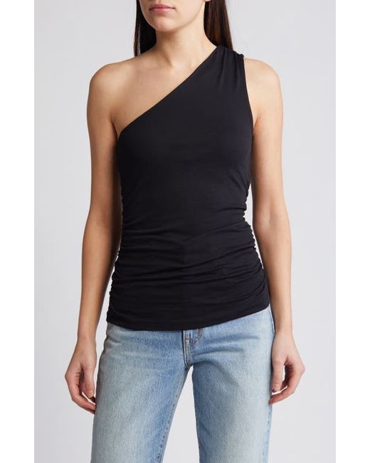 Closed One-Shoulder Organic Cotton Tank Top