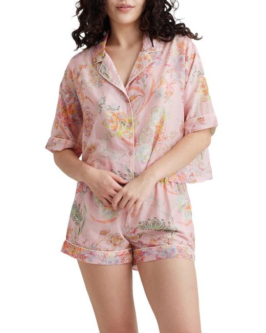 Papinelle Coco Floral Cotton Silk Short Pajamas