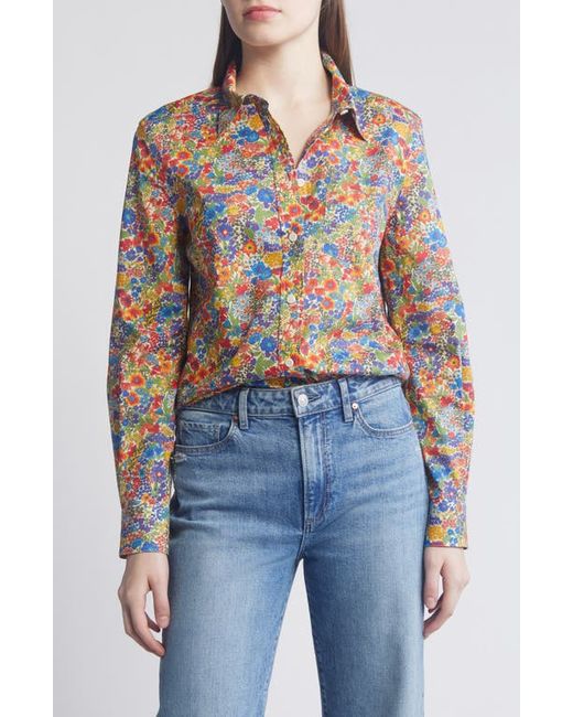 Liberty London Floral Long Sleeve Cotton Button-Up Shirt
