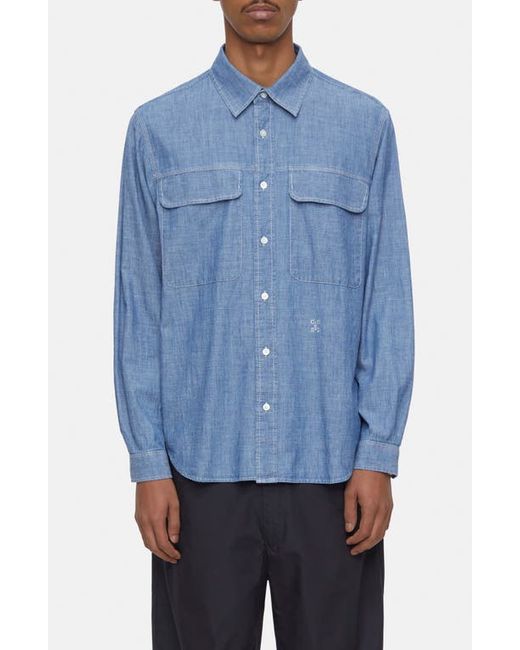 Closed Cotton Button-Up Utility Shirt