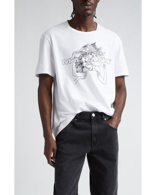 Isabel Marant Honore Embroidered Cotton T-Shirt