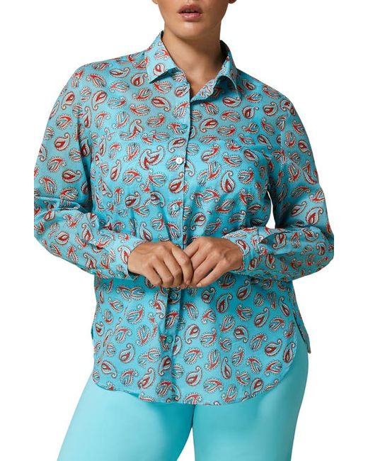 Marina Rinaldi Yana Paisley Cotton Button-Up Shirt