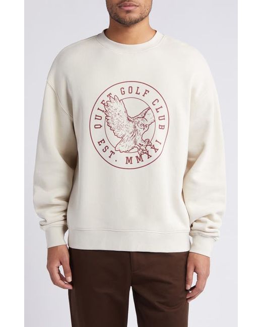 Quiet Golf Owl Cotton Graphic Sweatshirt