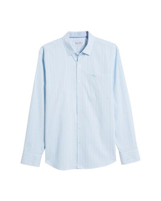Tommy Bahama Sarasota Stretch Iris Vines Stripe IslandZone Button-Up Shirt
