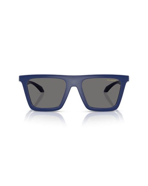 Versace 53mm Polarized Rectangular Sunglasses