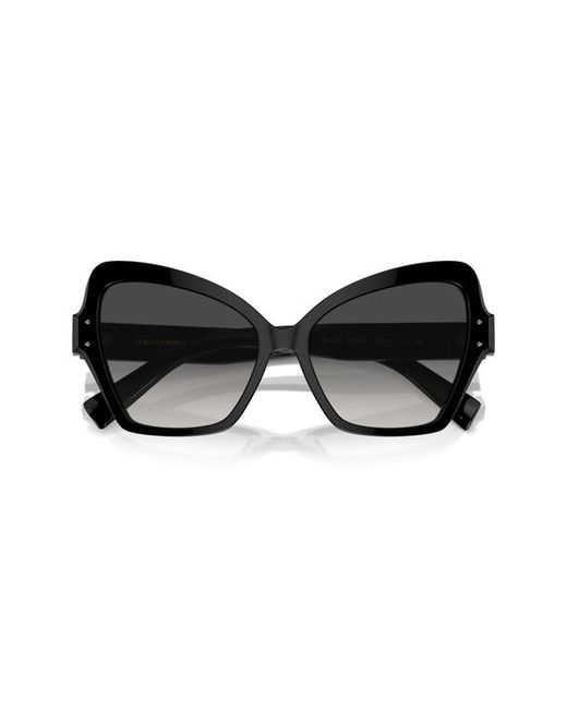 Dolce & Gabbana 56mm Butterfly Polarized Sunglasses
