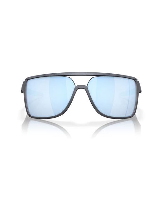 Oakley Castel 63mm Polarized Oversize Rectangular Sunglasses
