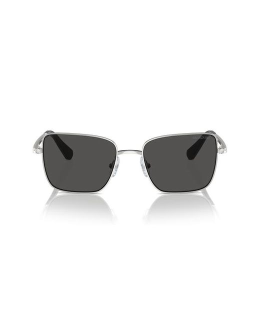Swarovski 53mm Matric Crystal Square Sunglasses