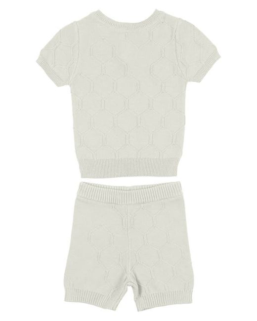 Manière Honeycomb Knit Short Sleeve Sweater Shorts Set