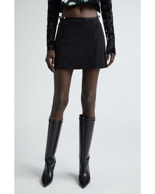 Givenchy Voyou Belted Cutout Wrap Miniskirt