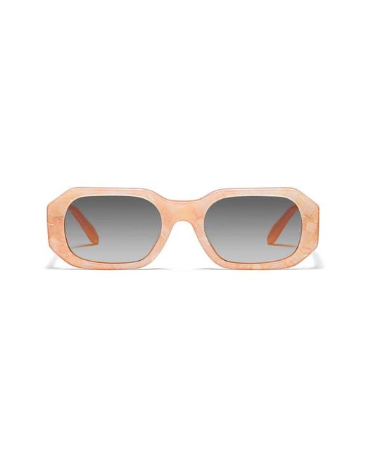 Quay Australia 38mm Gradient Square Sunglasses Apricot Tortoise