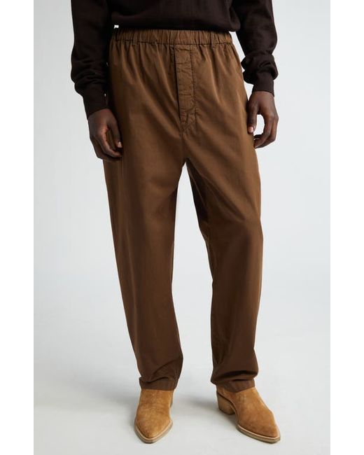 Lemaire Relaxed Fit Garment Dyed Cotton Pants