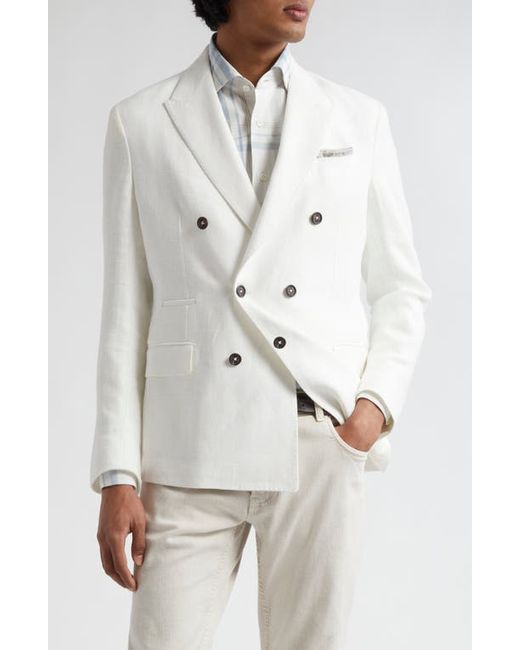 Eleventy Double Breasted Linen Sport Coat
