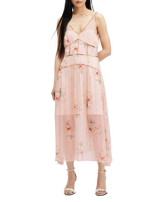 AllSaints Saffron Kora Floral Print Dress