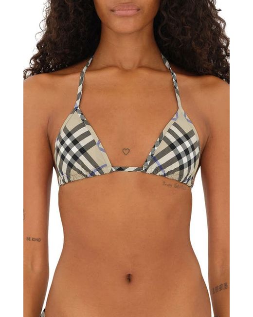 Burberry Classic Check Triangle String Bikini Top