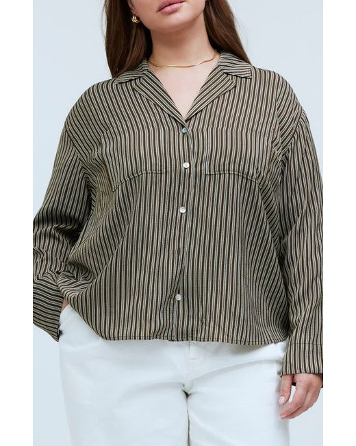Madewell Stripe Resort Long Sleeve Seersucker Button-Up Shirt
