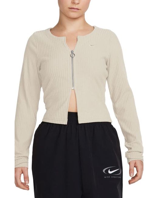 Nike Sportswear Chill Knit Rib Zip Cardigan Light Orewood/Light Orewood