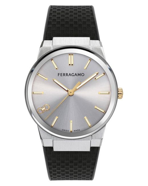 Ferragamo Infinity Sapphire Silicone Strap Watch 41mm